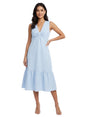 Image for  Women's Plaid Dress,Blue/White