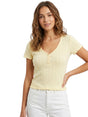 Image for Women's Textured Top,Yellow