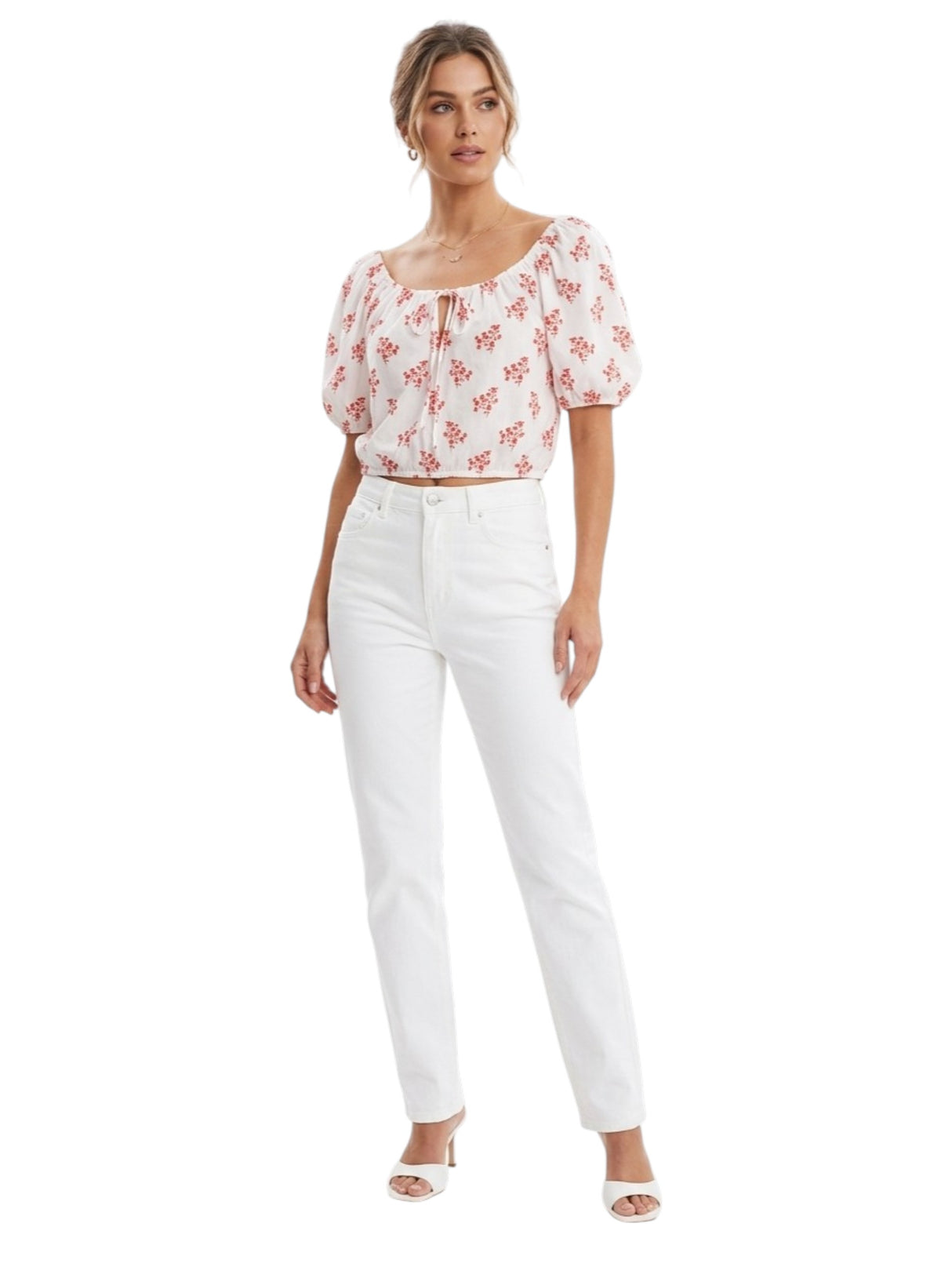 Image for Women's Printed Top,White