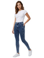 Image for Women's Plain Skinny Jeans,Blue