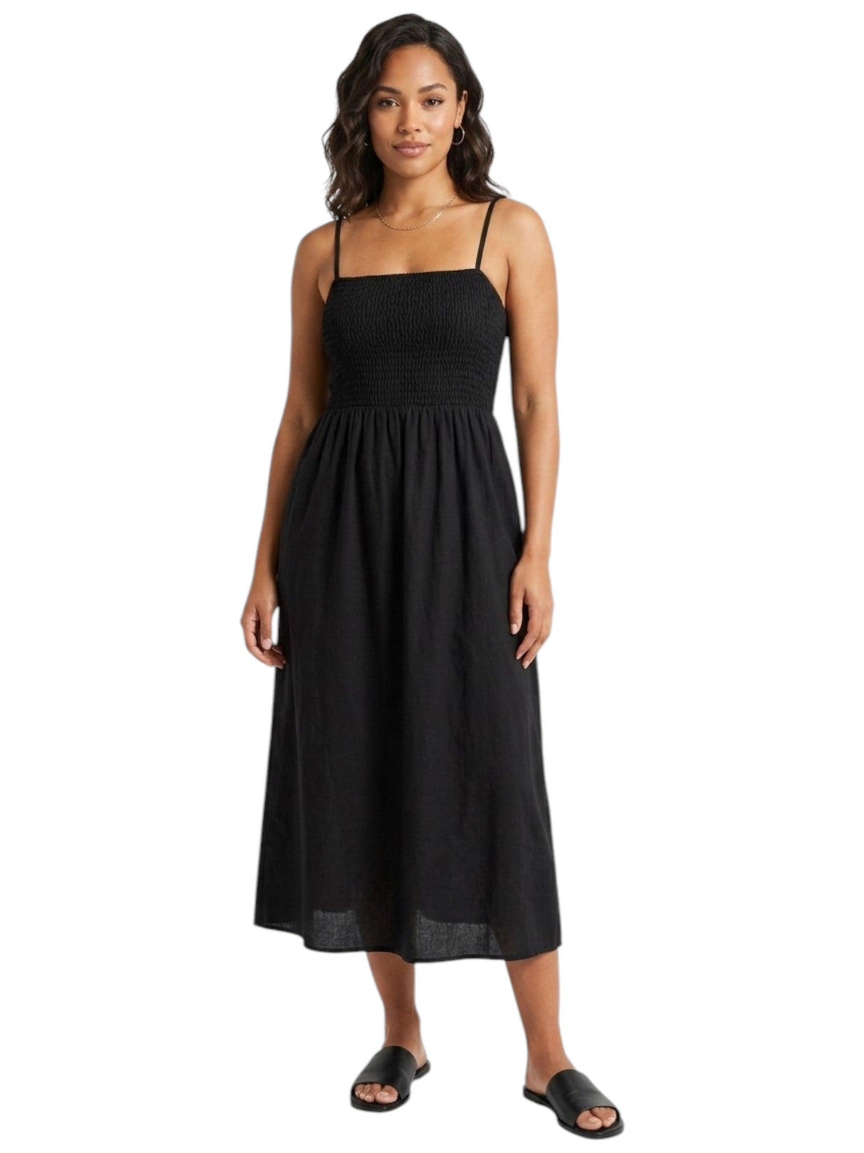 Image for Women's Smocked Dress,Black