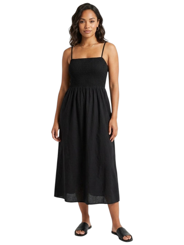Image for Women's Smocked Dress,Black