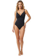 Image for Women's Plain Solid One Pieces Swimsuit,Black