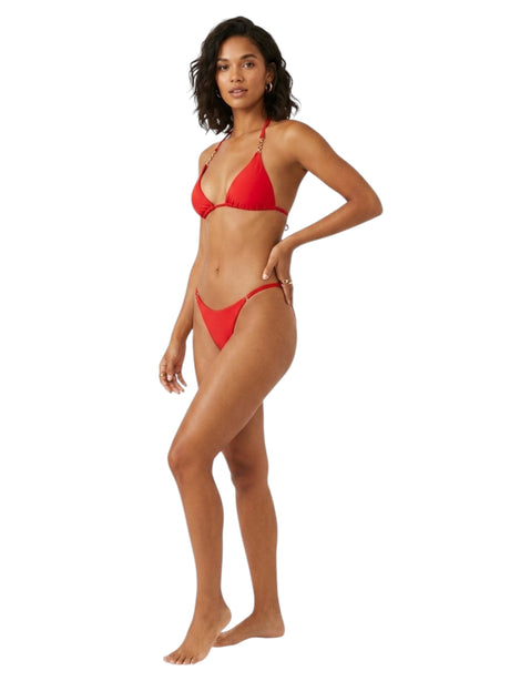 Image for Women's Plain Solid Bikini Bottom,Red