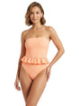 Image for Women's Textured One Piece Swimsuit,Coral