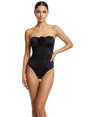 Image for Women's Plain Adjustable Straps One Piece Swimsuit,Black