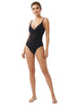 Image for Women's Textured One Piece Swimsuit,Black