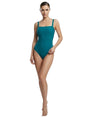 Image for Women's Plain Solid One Pieces Swimsuit,Dark Turquoise