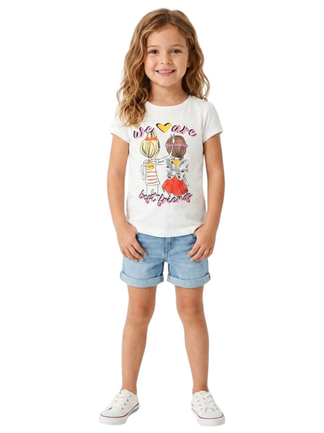 Image for Kids Girl's Printed Top,White