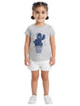 Image for Kids Girl's Printed Top,Grey