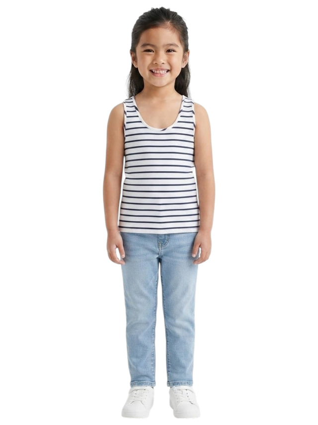 Image for Kids Girl's Stripped Top,White