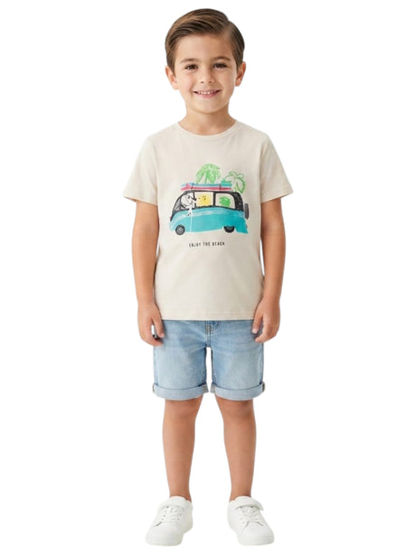 Image for Kids Boy's Printed Top,Beige