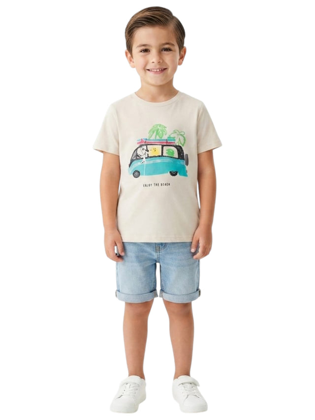 Image for Kids Boy's Printed Top,Beige