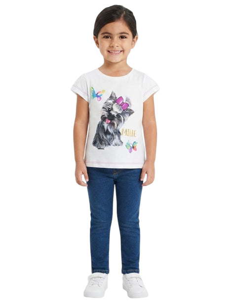 Image for Kids Girl's Printed Top,White