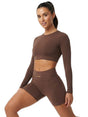 Image for Women's Plain Short Legging,Brown