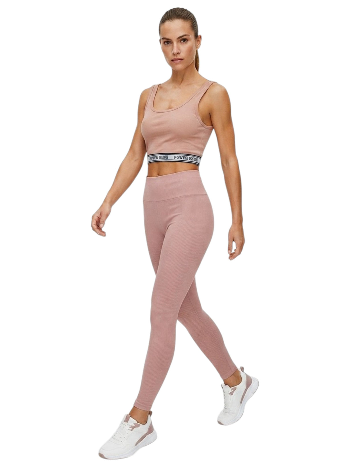 Image for Women's ColorBlocked Sport Crop Top,Pink