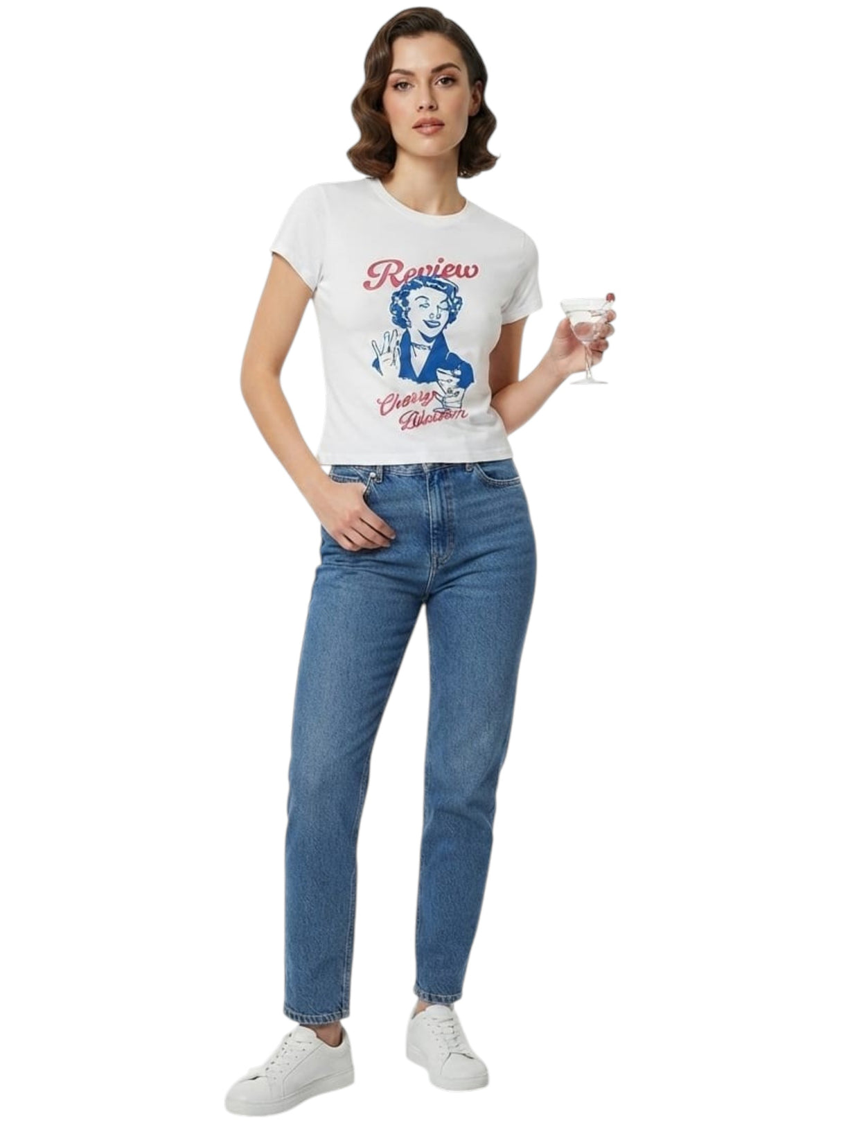 Image for Women's Printed Top,White