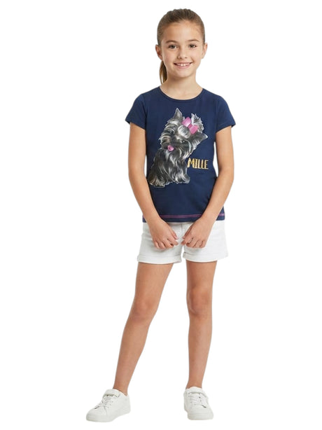 Image for Kids Girl's Printed Top,Navy