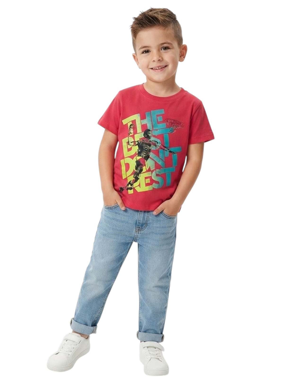 Image for Kids Boy's Printed Top,Red
