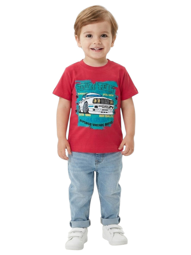 Image for Kids Boy's Printed Top,Red