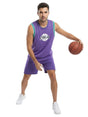 Image for Men's Brand Logo Printed Sport Top,Dark Purple