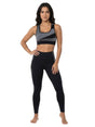 Image for Women's Colorblocked Sport Top,Black/Grey