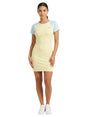 Image for Women's Brand Logo Printed Dress,Yellow