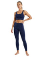 Image for Women's Plain Solid Sport Crop Top,Navy