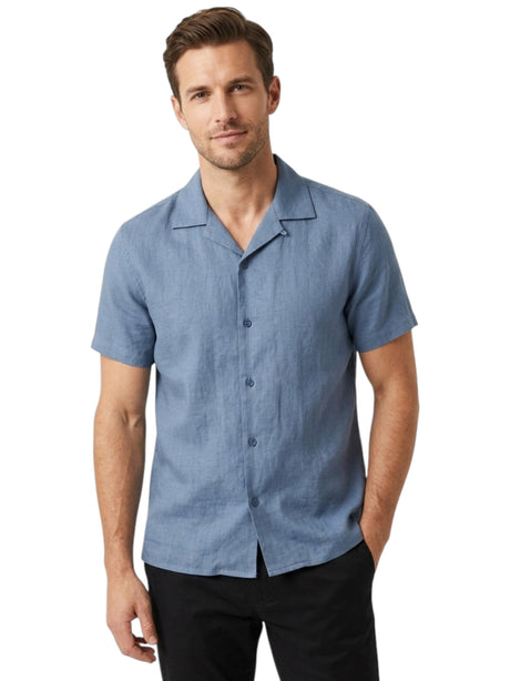 Image for Men's Plain Solid Dress Shirt,Dusty Blue
