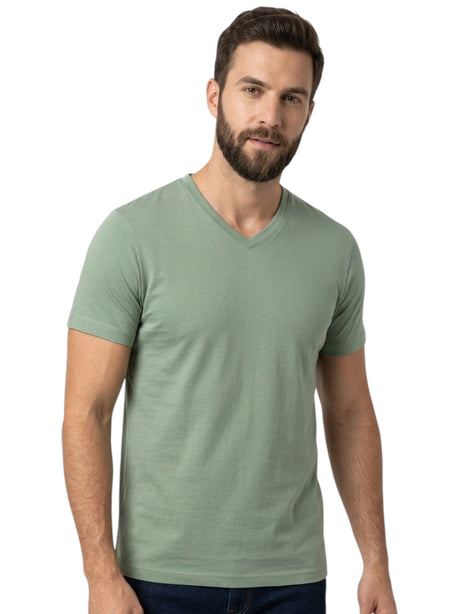 Image for Men's Plain Solid Top,Olive
