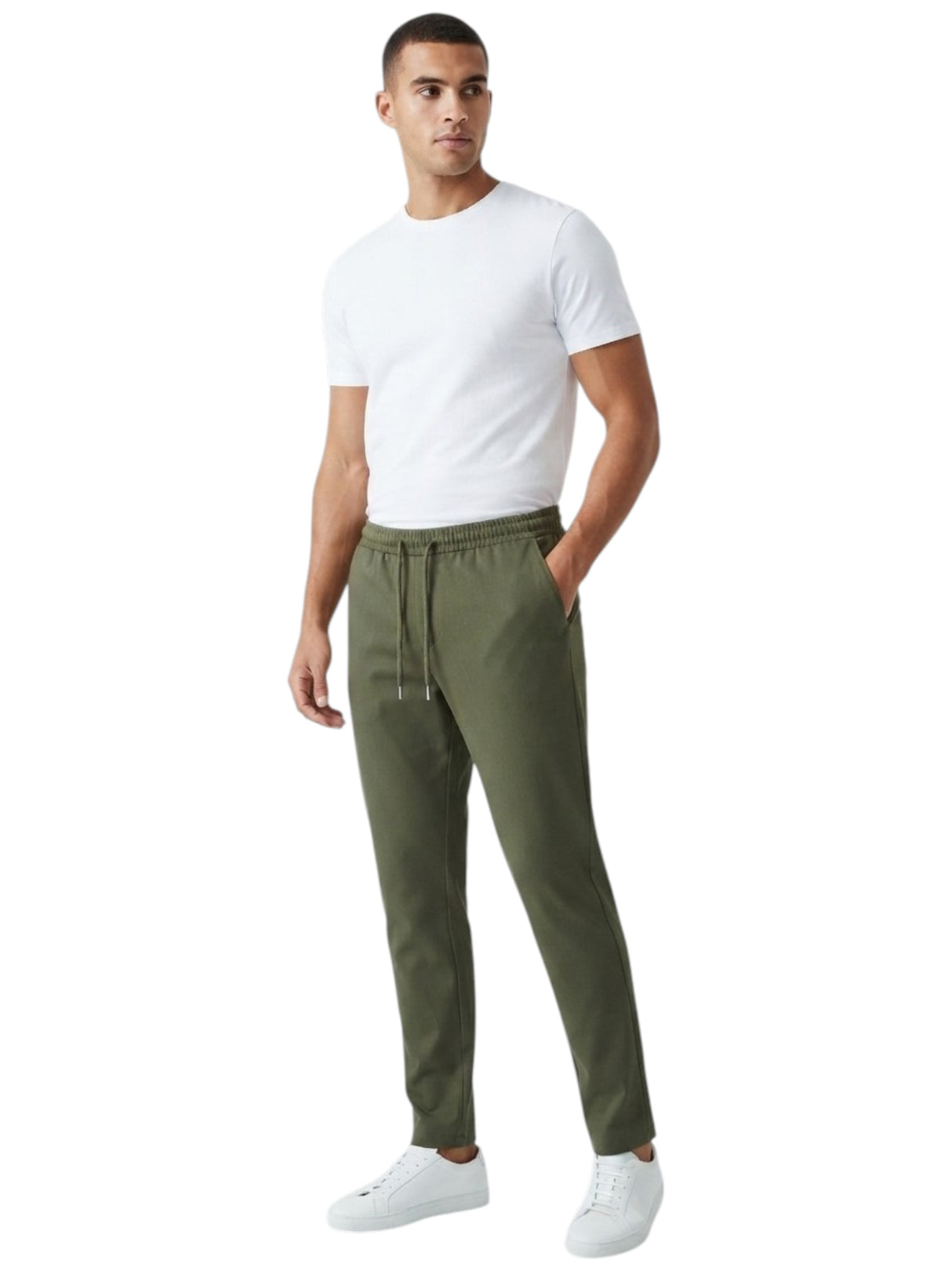 Image for Men's Plain Solid Pant,Olive