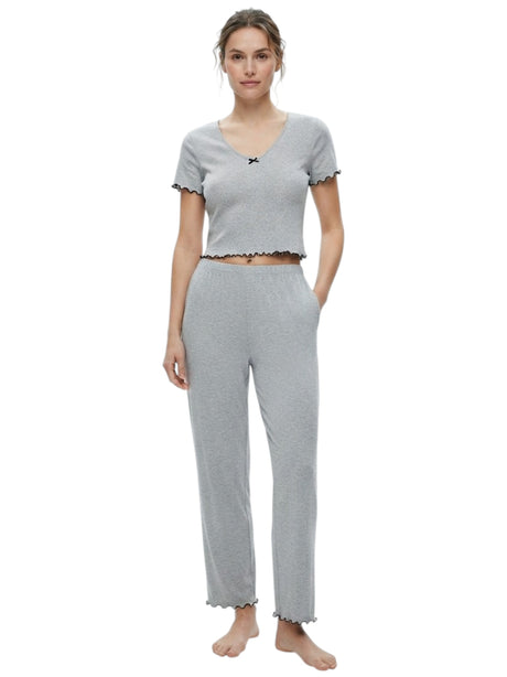 Image for Women's Plain Sleepwear Top,Grey
