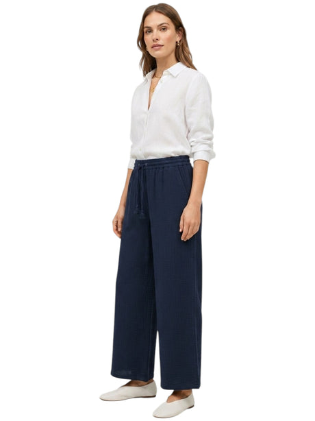 Image for Women's Plain Solid Pant,Navy