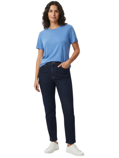 Image for Women's Plain Solid Top,Dusty Blue