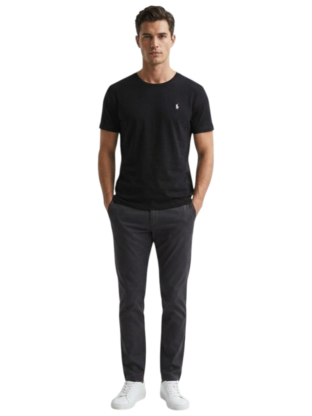 Image for Men's Plain Solid Top,Black