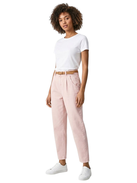 Image for Women's Plain Solid Jeans,Light Pink