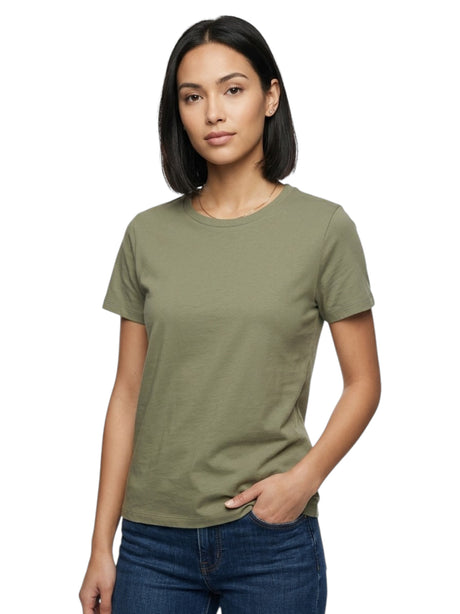 Image for Women's Plain Solid Top,Olive