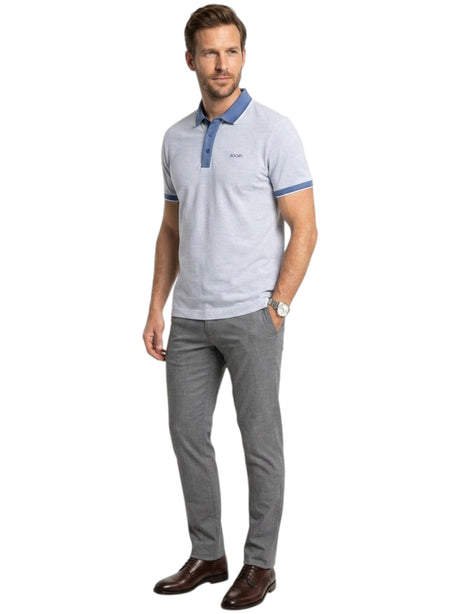 Image for Men's Brand Logo Printed Top,Light Blue