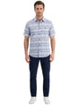Image for Men's Striped Dress Shirt,Blue/White