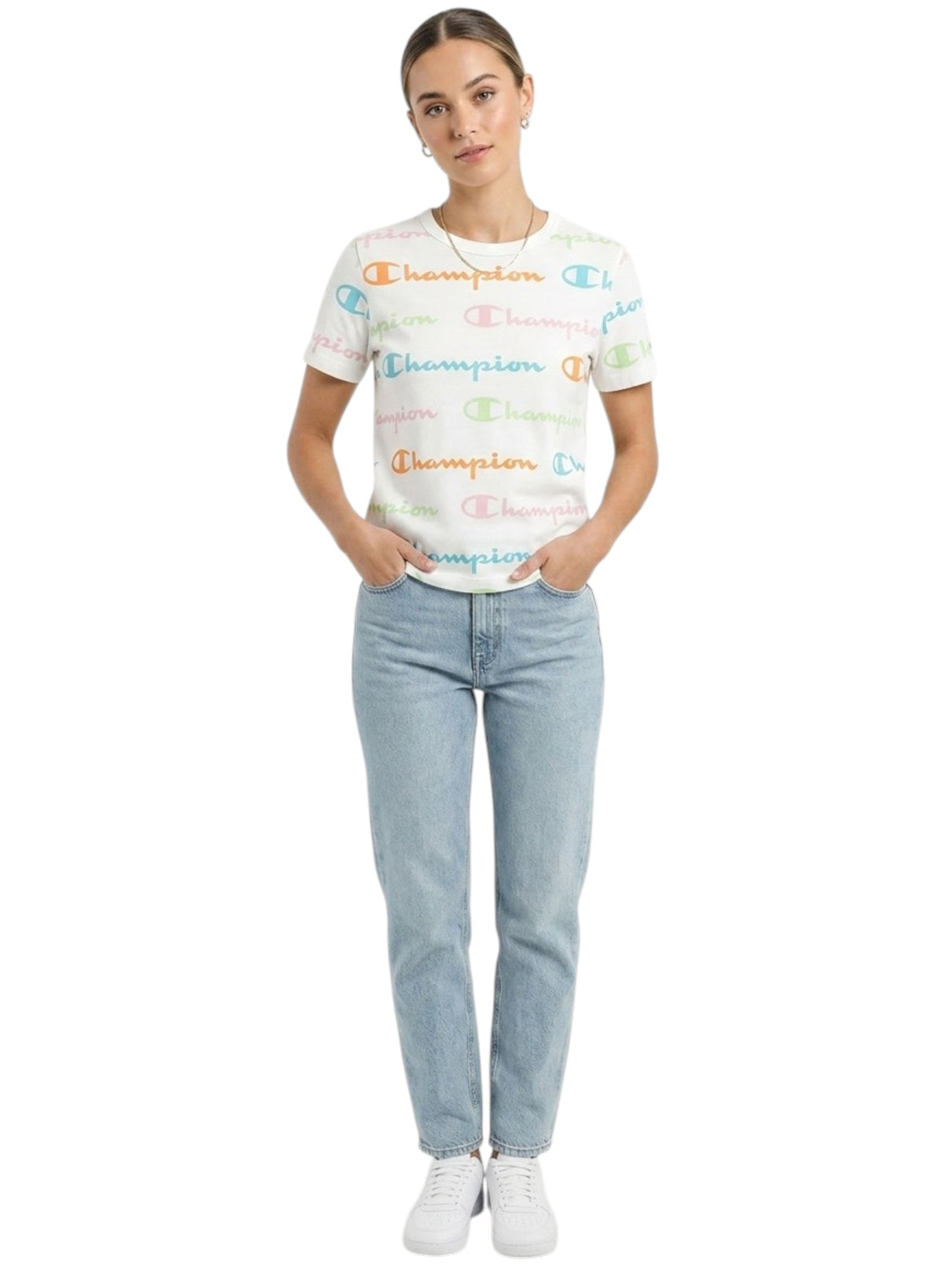 Image for Women's Brand Logo Printed Top,Multi