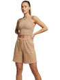 Image for Women's Ribbed Short,Dark Beige