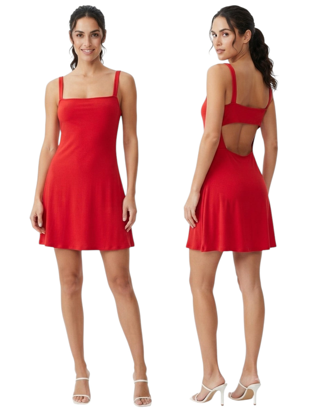 Image for women's Plain Dress,Red
