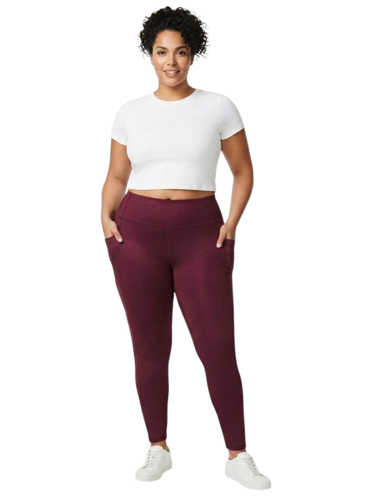 Image for Women's Plain Legging,Burgandy