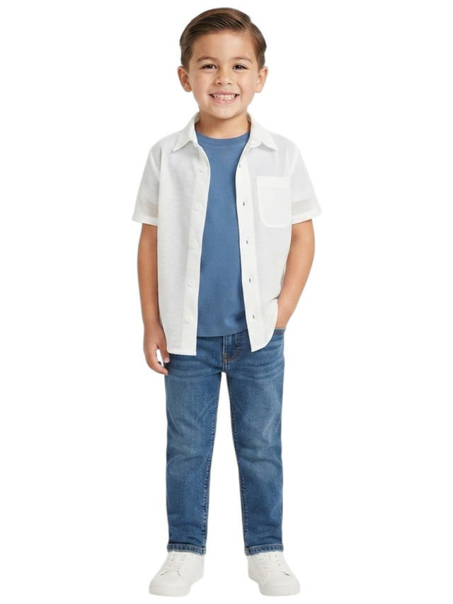 Image for Kids Boy's Plain Dress-Shirt,White