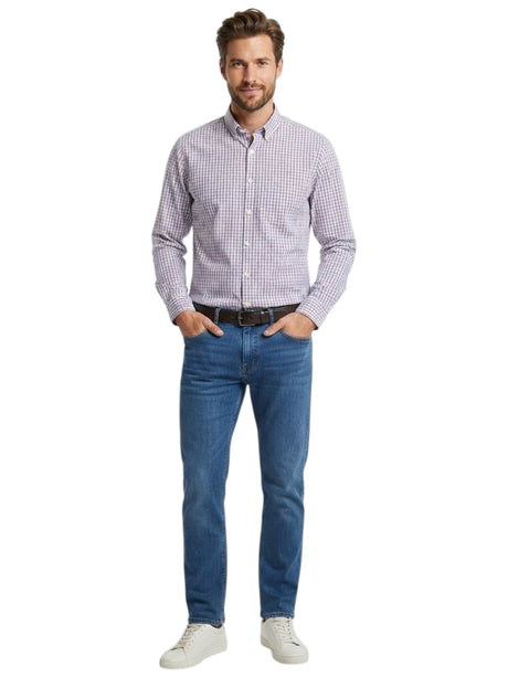Image for Men's Plaid Dress-Shirt,Multi