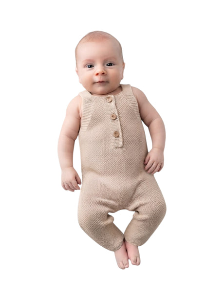 Image for Kids Boy's Textured  Jumpsuit,Beige