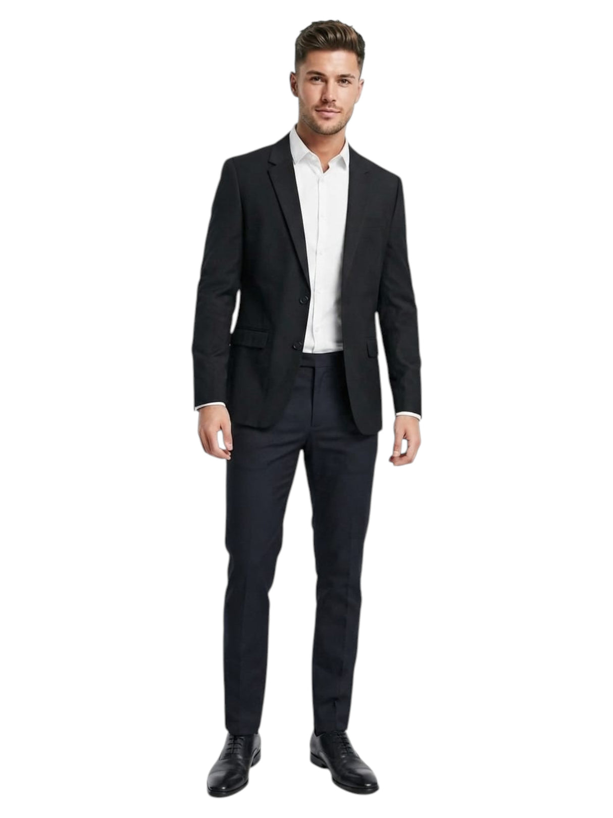 Image for Men's Plain Blazers,Black