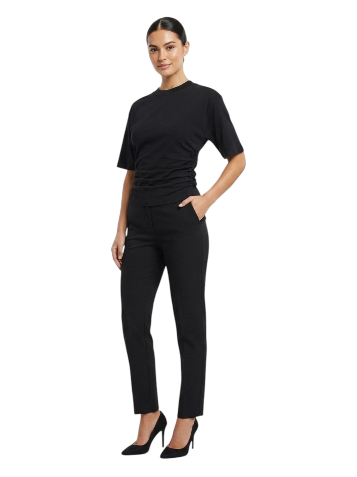Image for Women's Plain Solid Top,Black