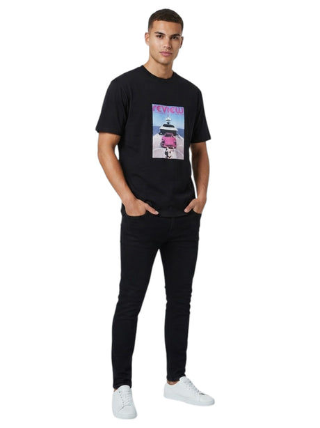 Image for Men's Printed Top,Black