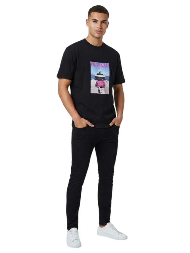 Image for Men's Printed Top,Black